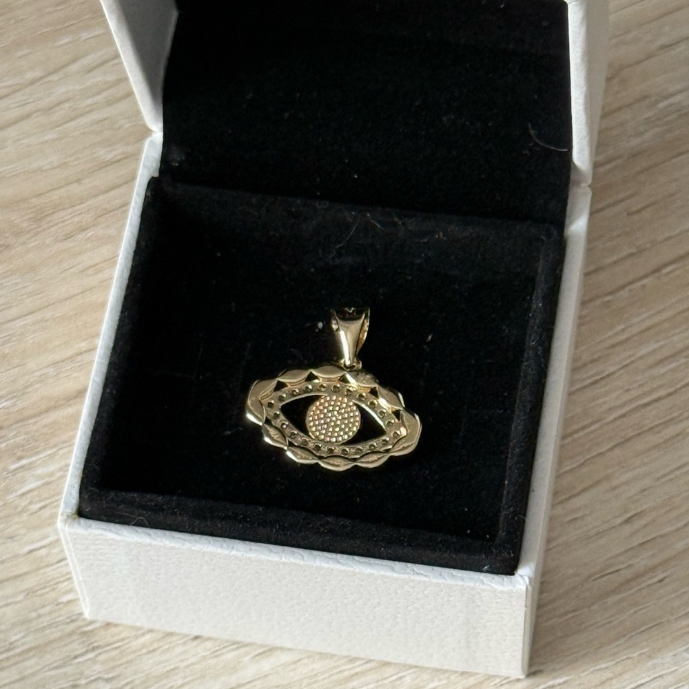 Gold Evil Eye and Hamsa Pendant Set - Picture 3 of 5